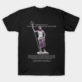 Poseidon, God of Sea, Earthquakes, and Storms Mono - Greek Myth #004 T-Shirt